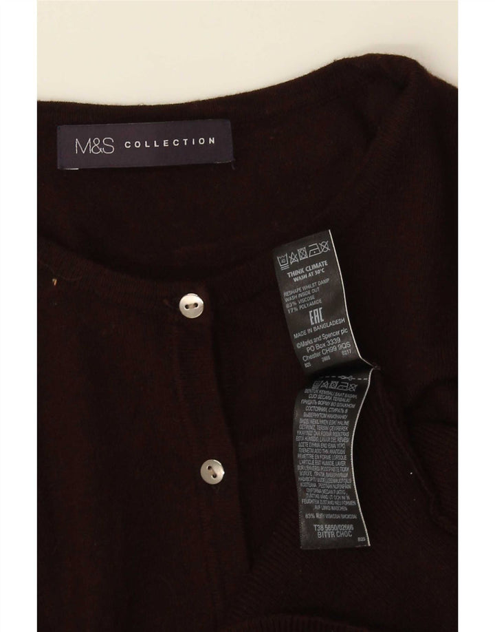 Marks & Spencer Dame Cardigan Sweater UK 10 Small Brown Viscose