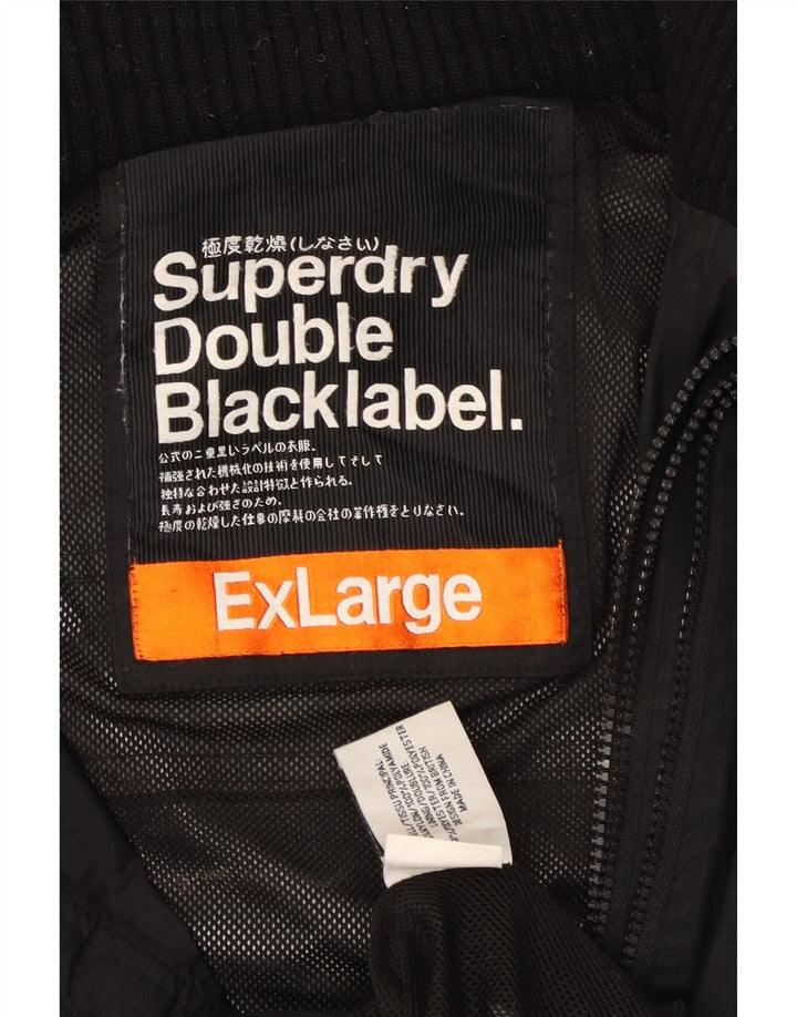 Superdry Windbreaker Jacket til mænd UK 42 XL sort nylon
