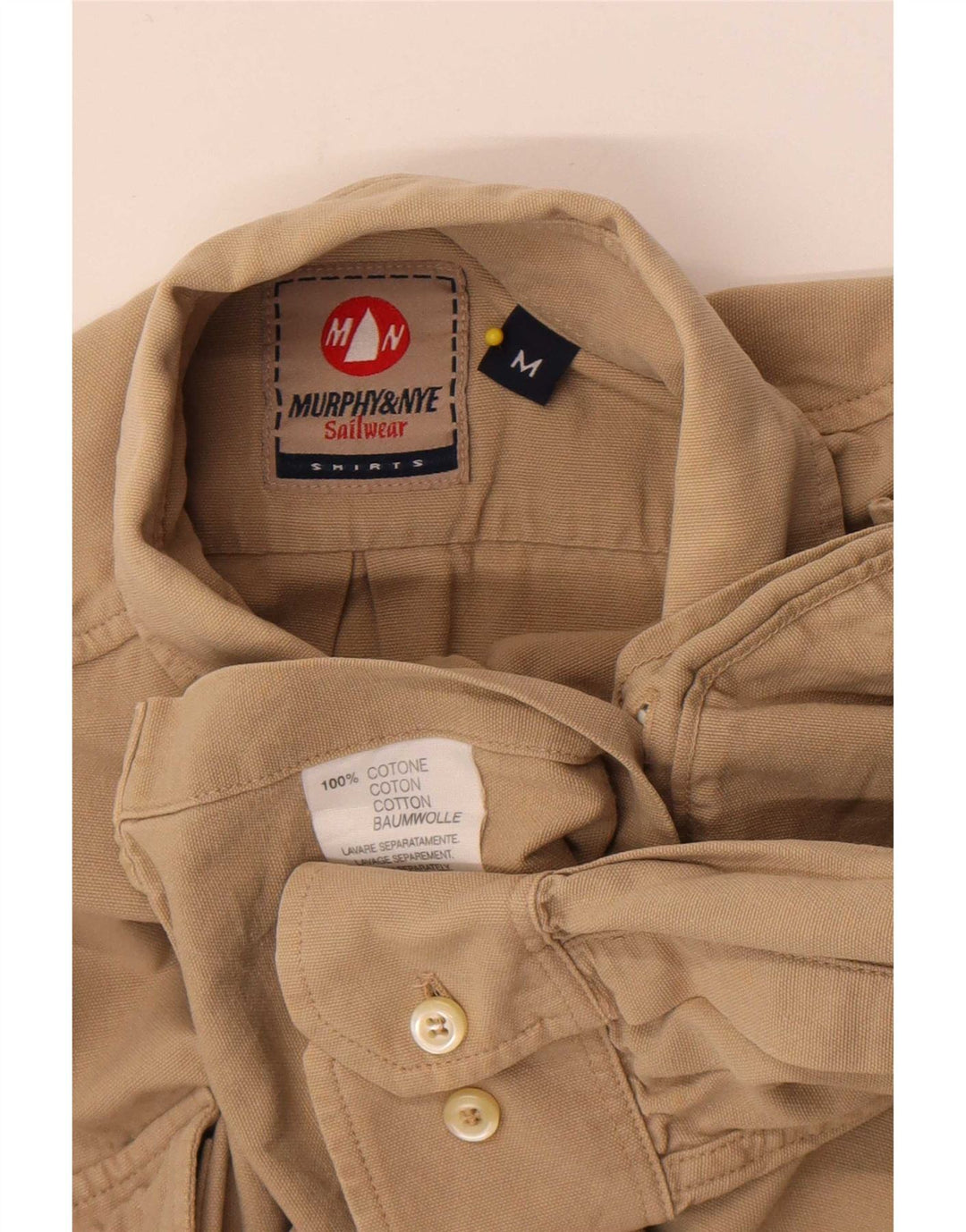 Murphy & Nye Herreskjorte Medium Beige Bomuld