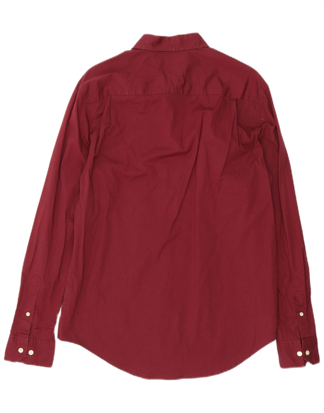 Tommy Hilfiger Herre Custom Fit skjorte Medium Burgundy bomuld