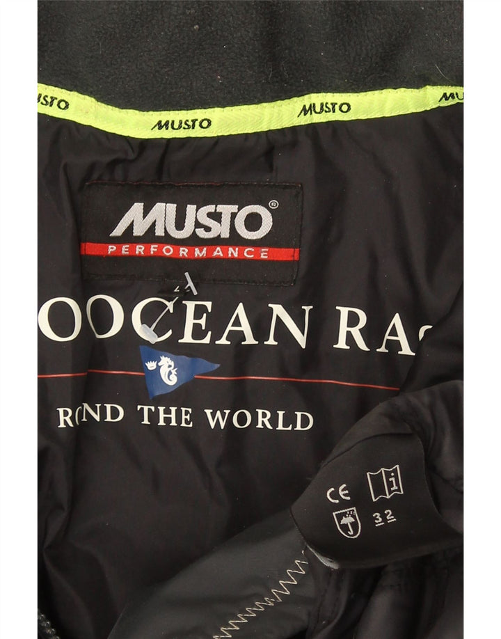 Musto Herre Hooded Windbreaker Jacket UK 40 Large Black Nylon