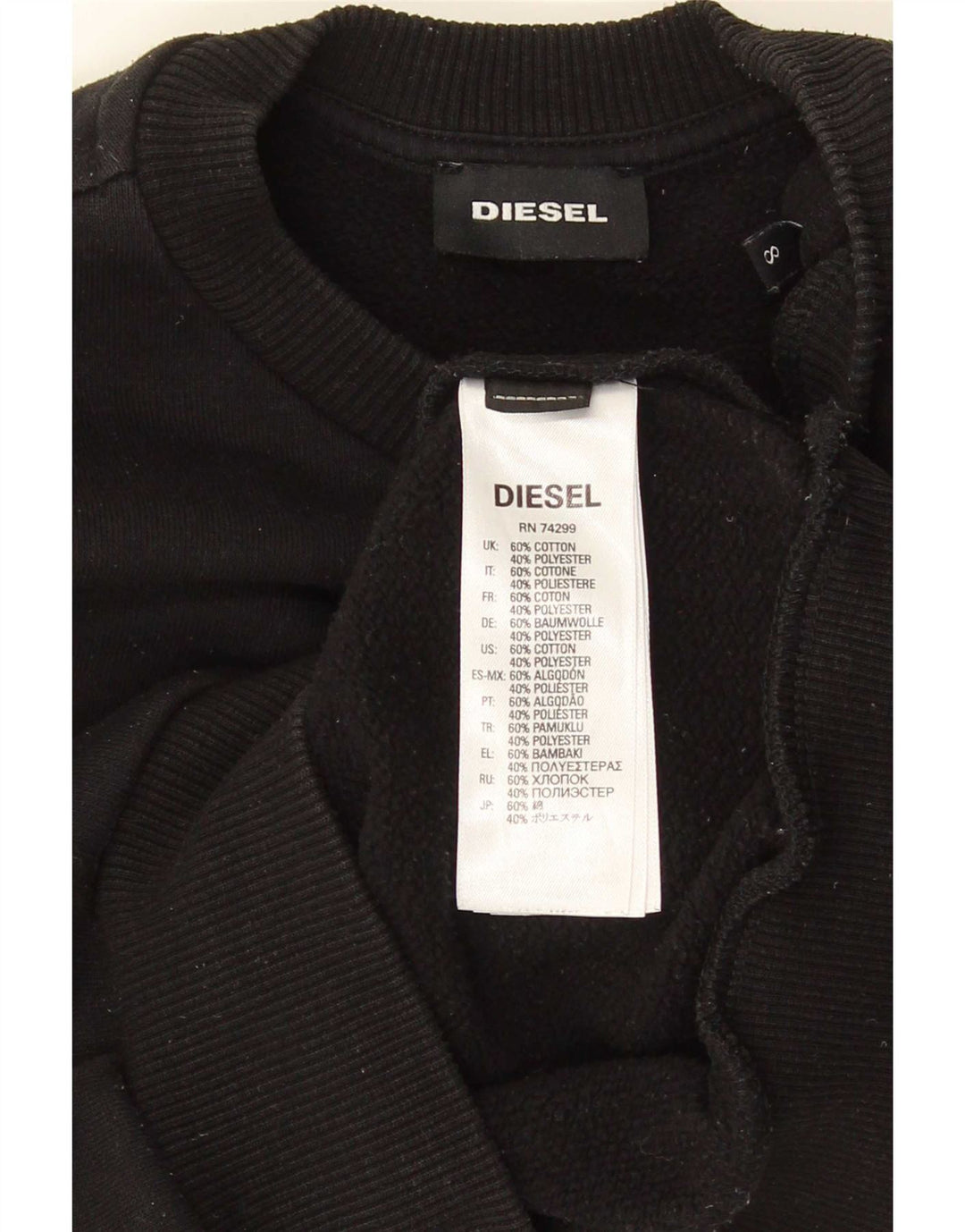 Diesel Drenge Grafisk Sweatshirt Jumper 7-8 år Sort Bomuld