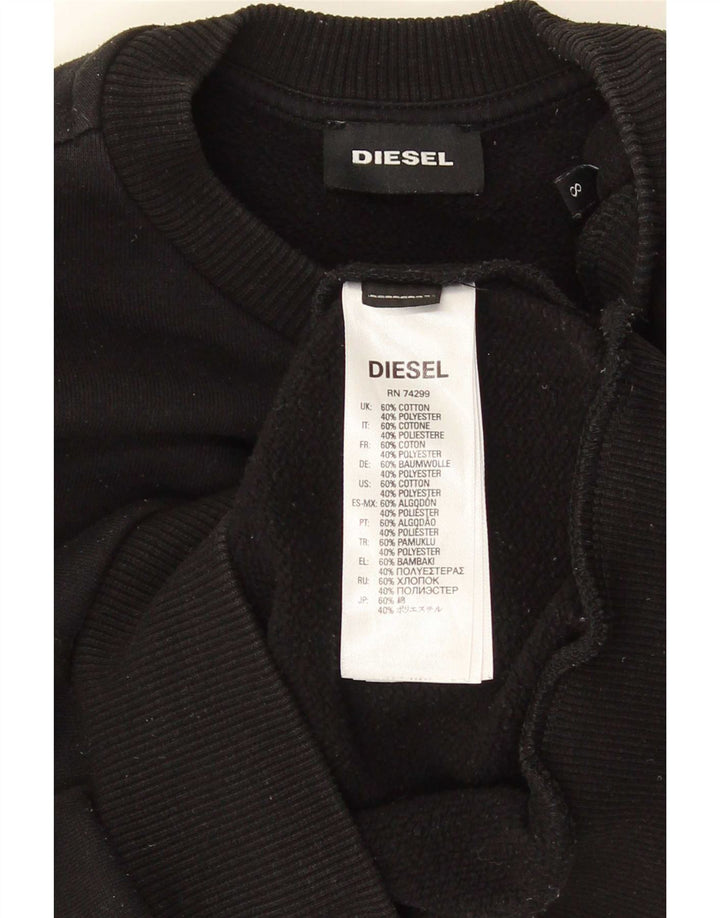 Diesel Drenge Grafisk Sweatshirt Jumper 7-8 år Sort Bomuld