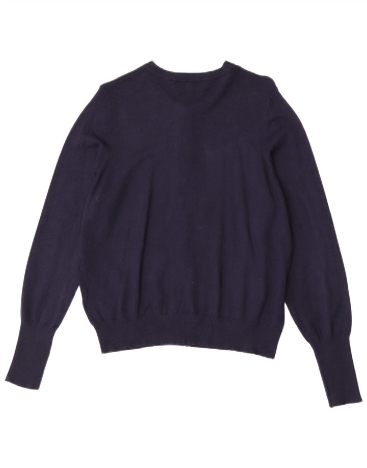 Marks & Spencer Dame Cardigan Sweater UK 16 Large Navy Blue Viscose
