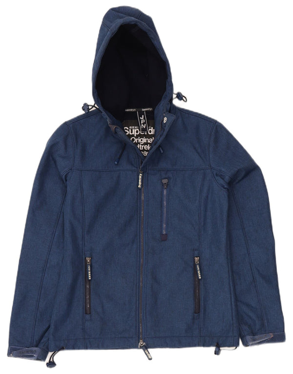SUPERDRY Vindjakke med hætte til mænd UK 36 Small Blue