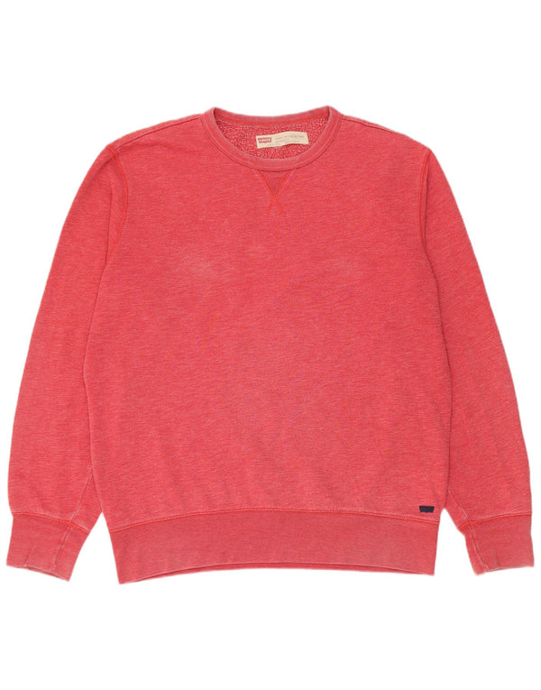 Levi's Herre Standard Fit Sweatshirt Jumper Large Rød