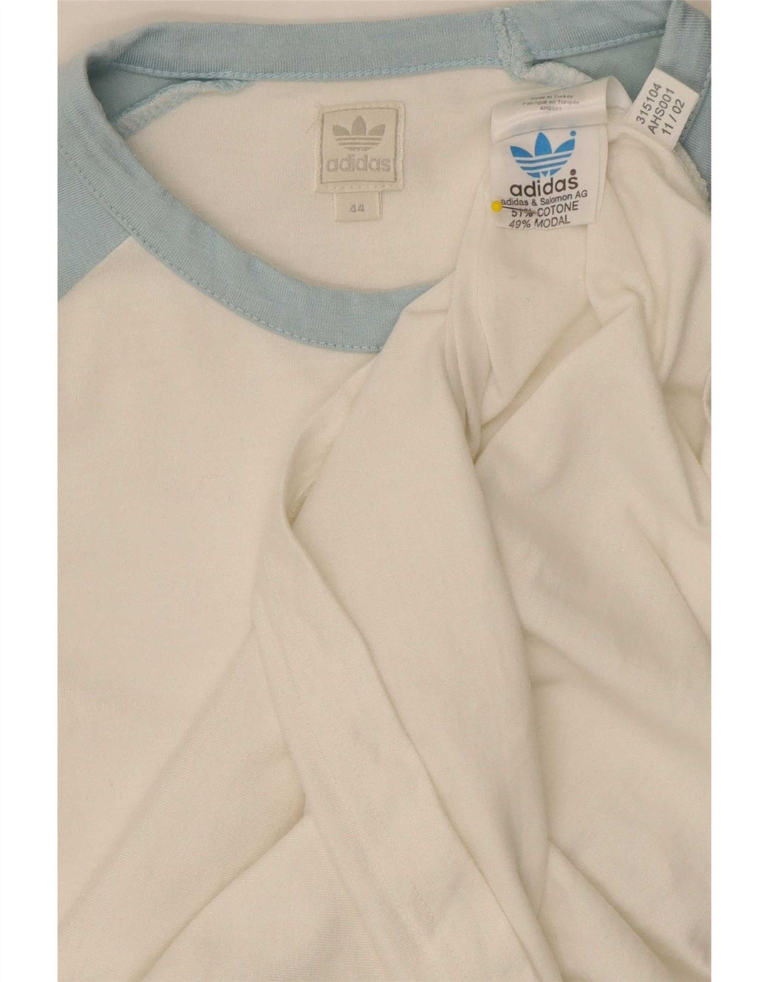 Adidas Dame Grafisk Top 3/4 ærme IT 44 Medium Hvid Colourblock Bomuld