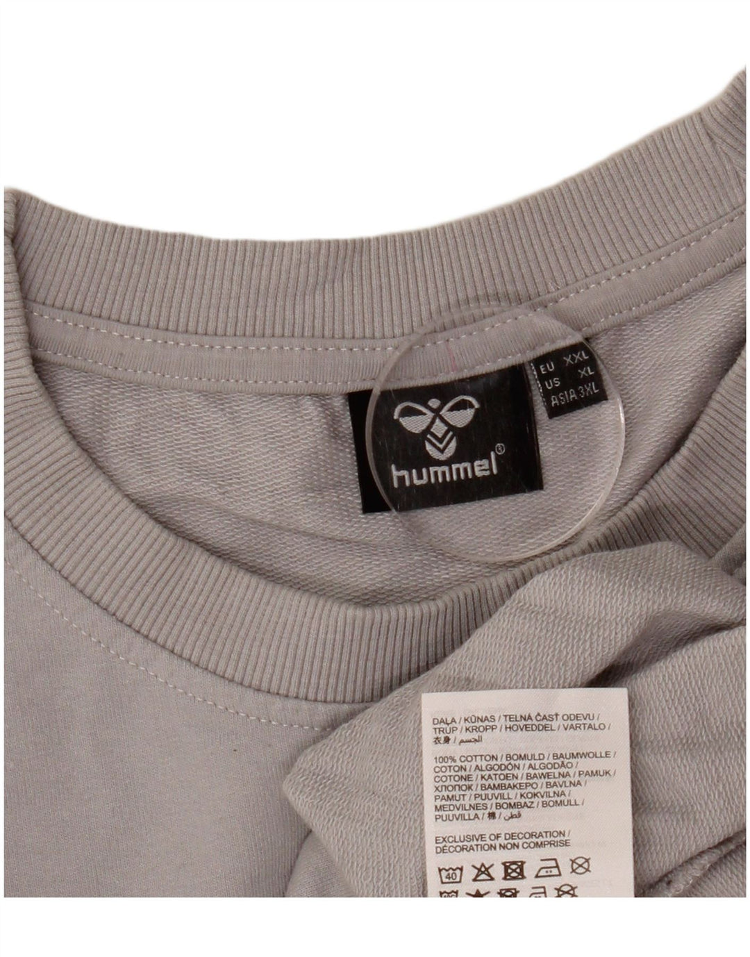 HUMMEL Sweatshirt til mænd 2XL Grå Bomuld