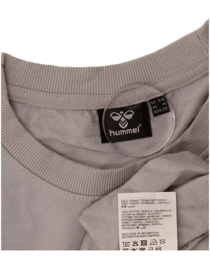 HUMMEL Sweatshirt til mænd 2XL Grå Bomuld