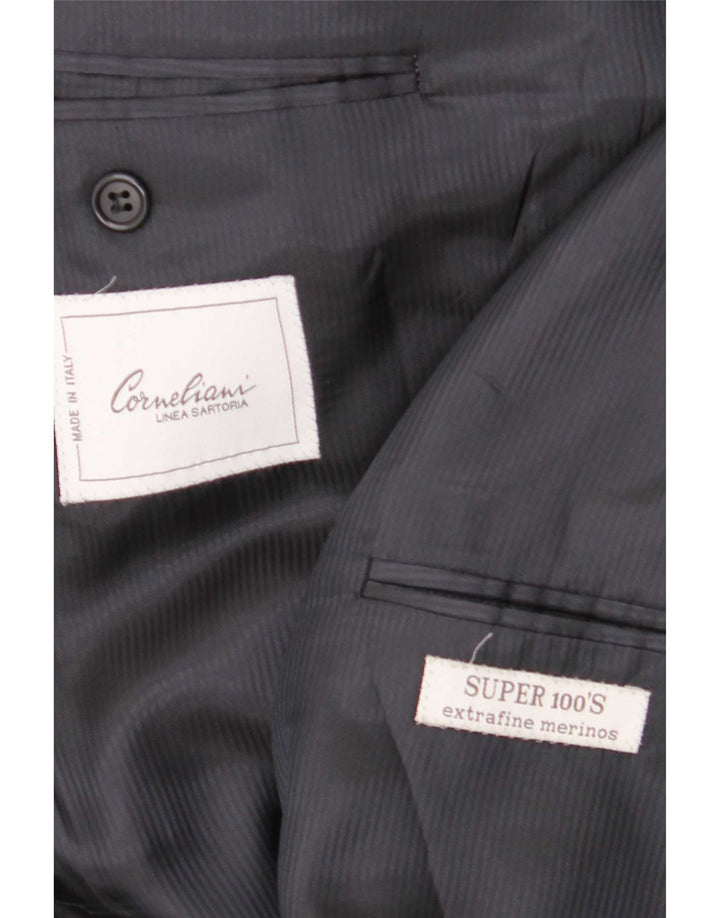 Corneliani Herre Double Breasted Blazer Jacket UK 40 Large Navy Blue Wool