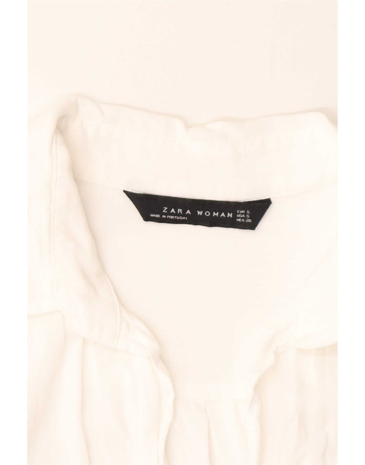 Zara Womens Shirt UK 10 Small White