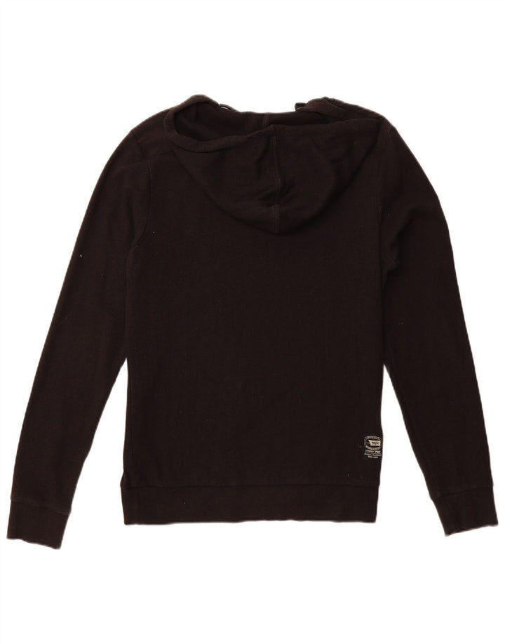 Mossimo Herre Hooded Grafisk Top Langærmet Medium Sort