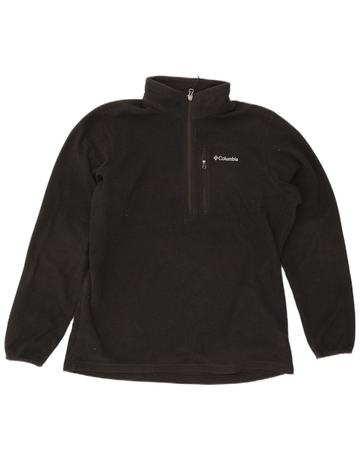 Columbia herre lynlås hals fleece jumper stor sort polyester