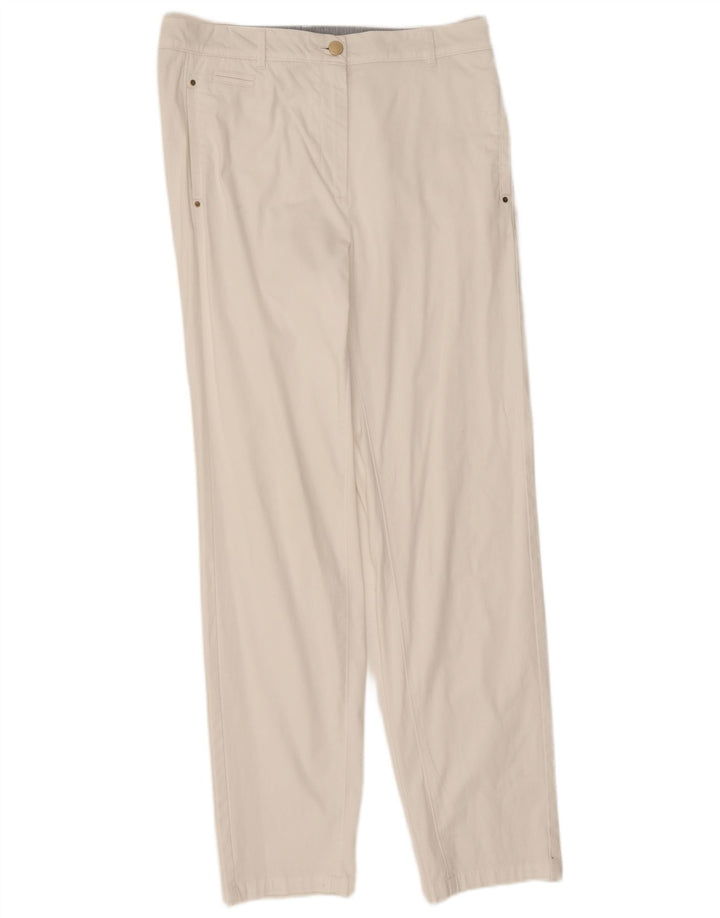 Marks & Spencer Lige Chinobukser til kvinder UK 12 Medium W32 L30 Hvid
