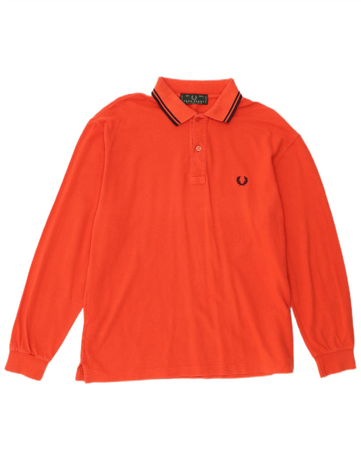 Fred Perry Langærmet herre poloshirt Medium orange bomuld