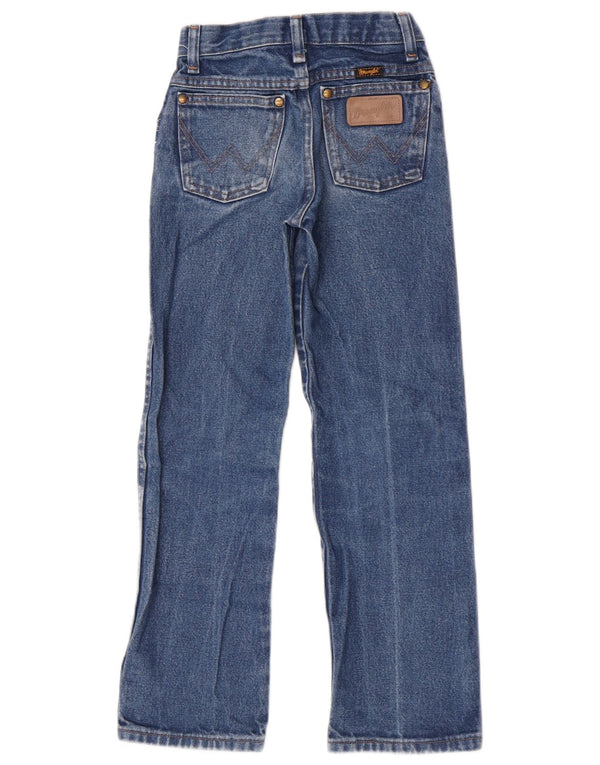 Wrangler Boys Distressed Straight Jeans 8-9 år W22 L25 Blå Bomuld