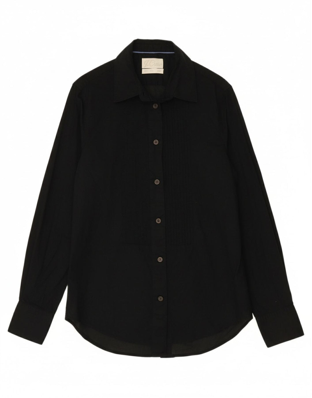 J. CREW Womens Slim Fit Shirt US 2 XS Black Cotton