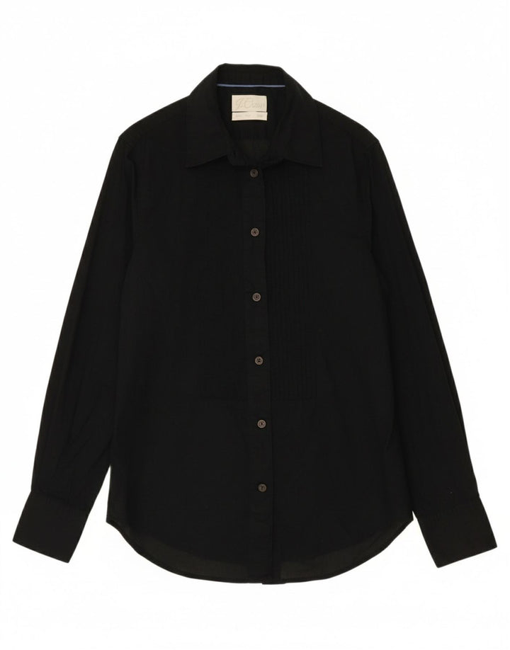 J. CREW Womens Slim Fit Shirt US 2 XS Black Cotton