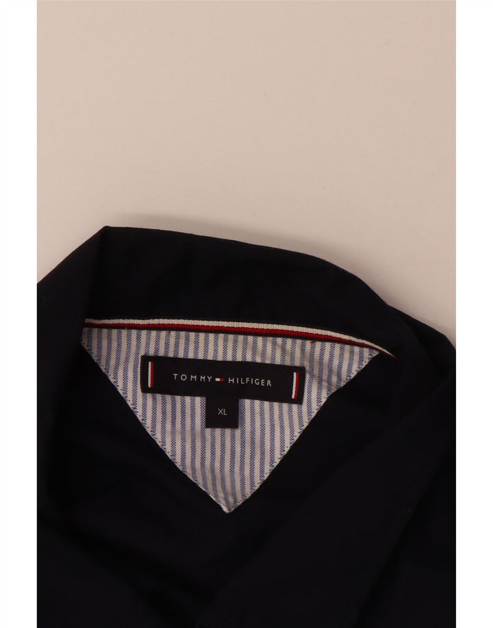 TOMMY HILFIGER Mens Shirt XL Navy Blue Cotton