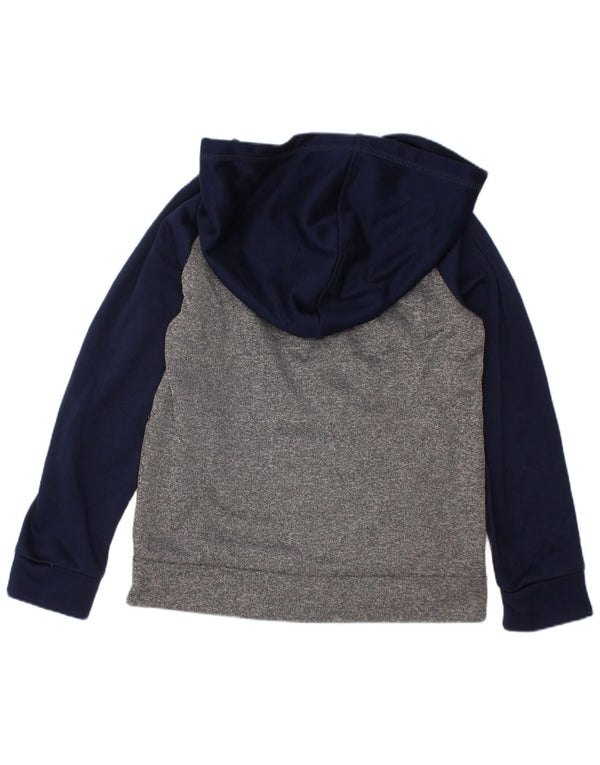 PUMA Drenge grafisk hættetrøje med lynlås 5-6 år Grå Colourblock Polyester