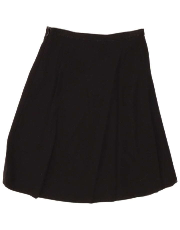 EMPORIO ARMANI Dame A-Line nederdel IT 40 Lille W24 Sort Uld