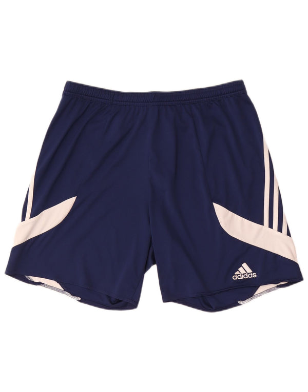 Adidas Herre Climalite Sportshorts Large Navy Blue Colourblock Polyester