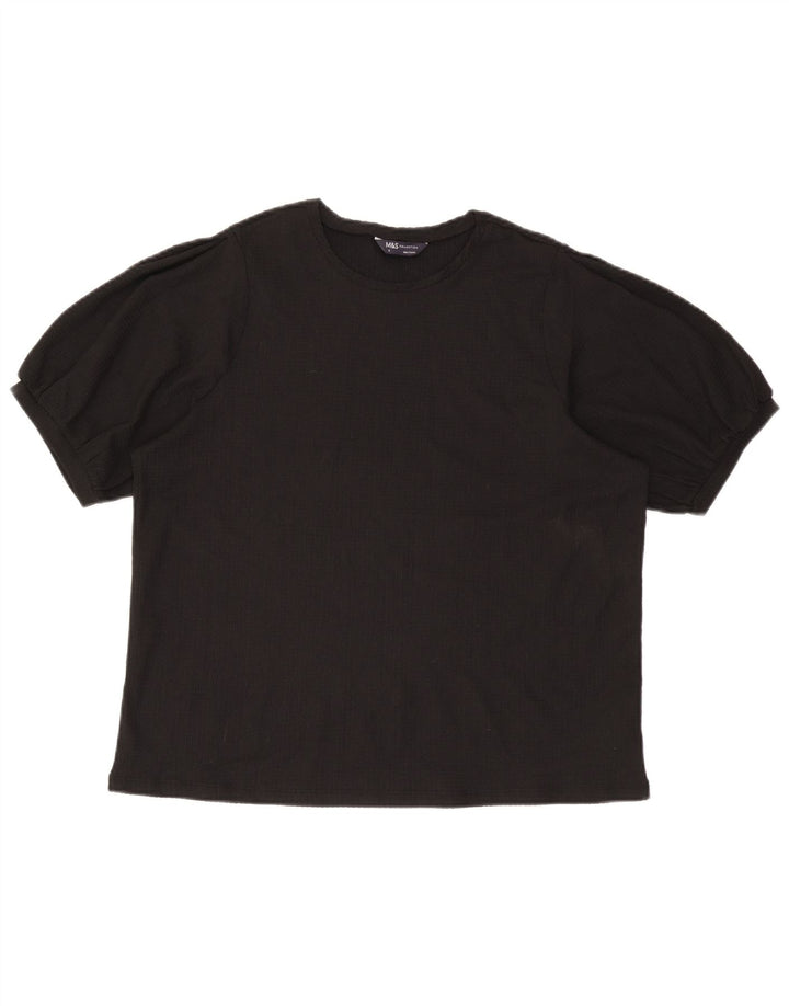 Marks & Spencer Damebluse Top UK 18 XL Sort Polyester