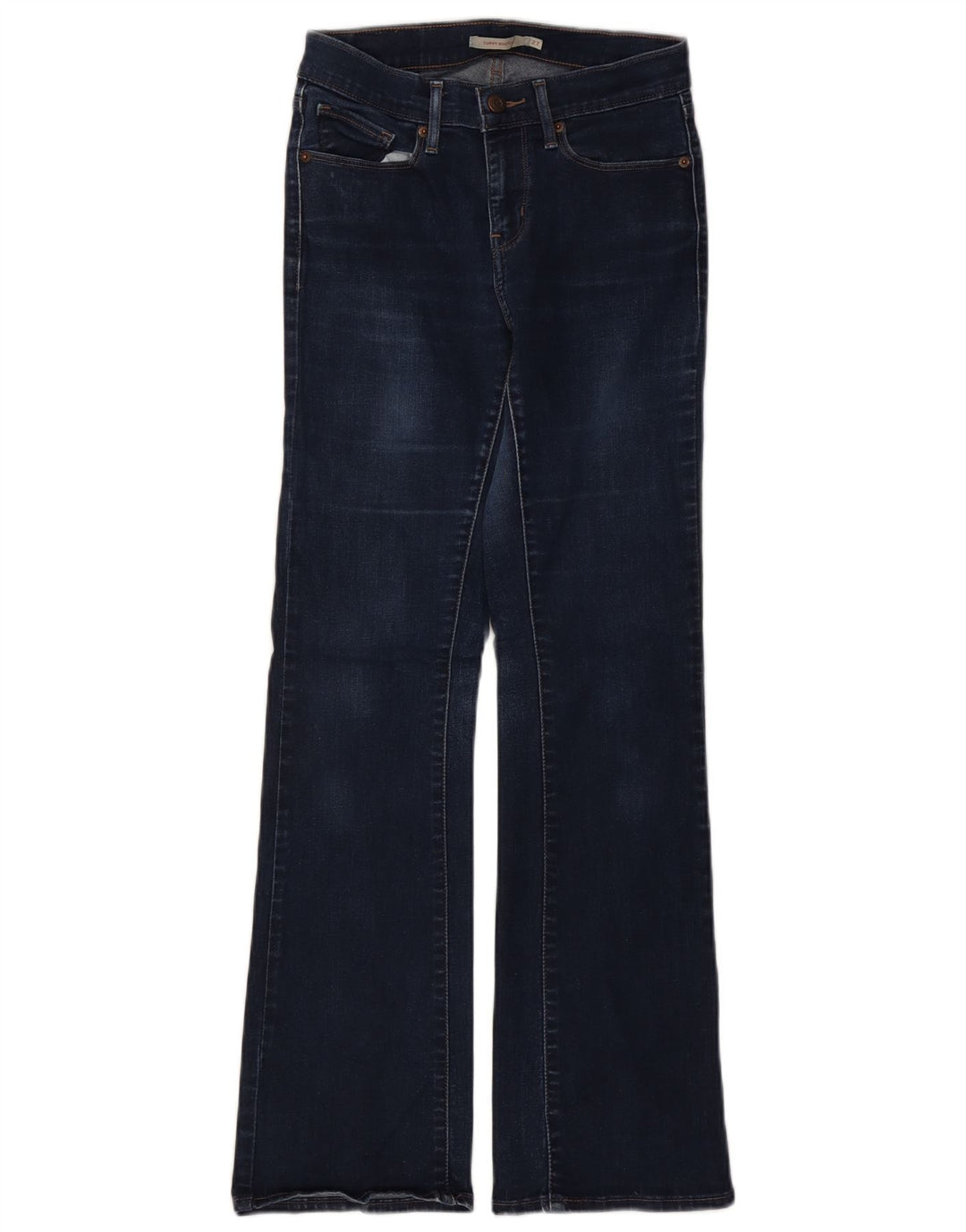Levi's Dame Curvy Bootcut Jeans W27 L32 Marineblå Bomuld