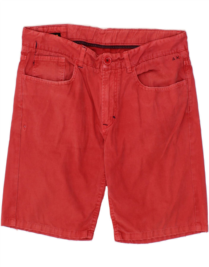 SUN68 Mens Casual Shorts W33 Medium Red Cotton Vintage Sun68 and Second-Hand Sun68 from Messina Hembry 