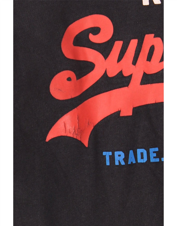 Superdry Grafisk hættetrøje til mænd mellem sort bomuld