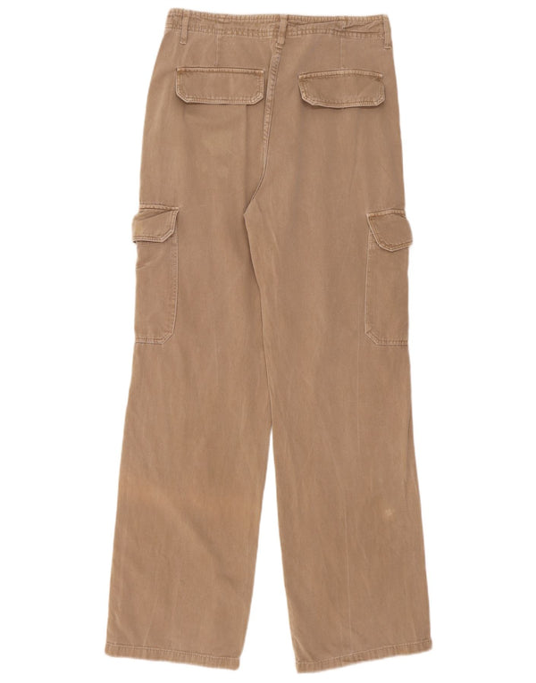 Zara Dame Straight Cargo Bukser EU 40 Medium W30 L31 Beige