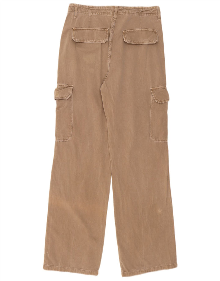 Zara Dame Straight Cargo Bukser EU 40 Medium W30 L31 Beige