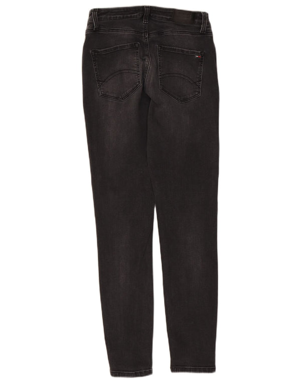 Tommy Hilfiger Dame Santana High Rise Skinny Jeans W28 L30 Sort Bomuld