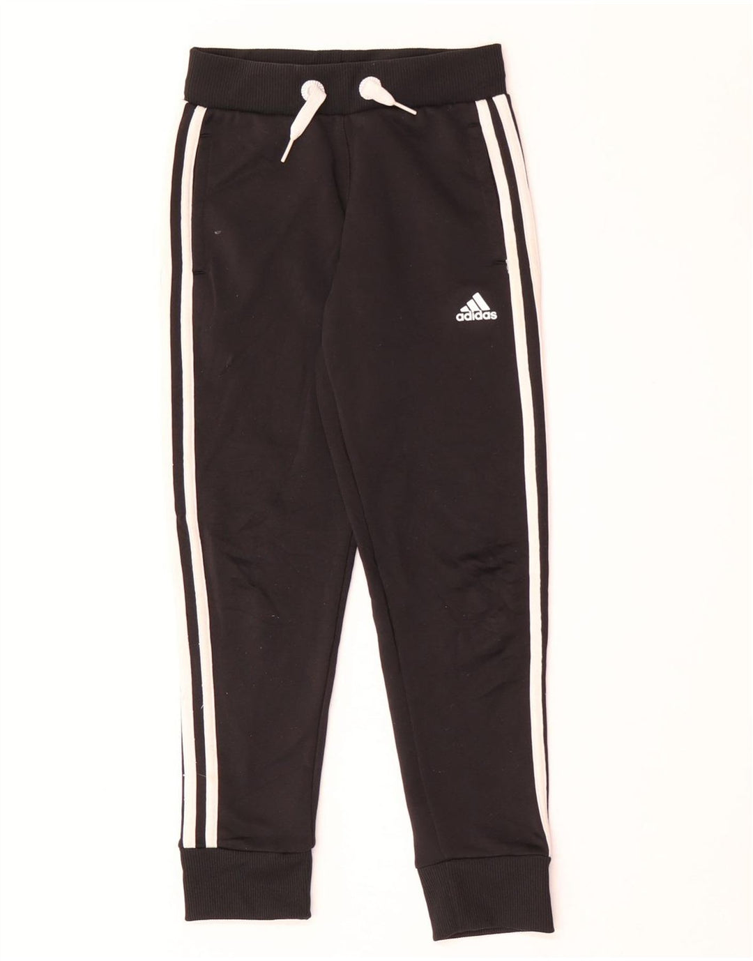 Adidas Drenge Træningsdragt Bukser Joggers 7-8 År Sort Polyester