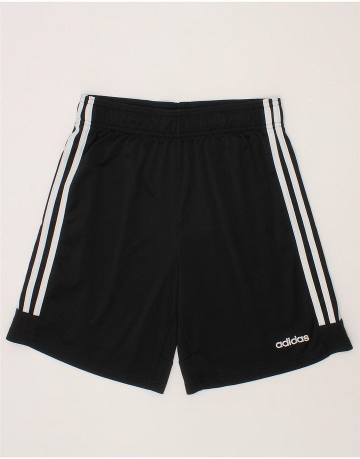 ADIDAS Boys Sport Shorts 13-14 Years  Black Polyester Vintage Adidas and Second-Hand Adidas from Messina Hembry 