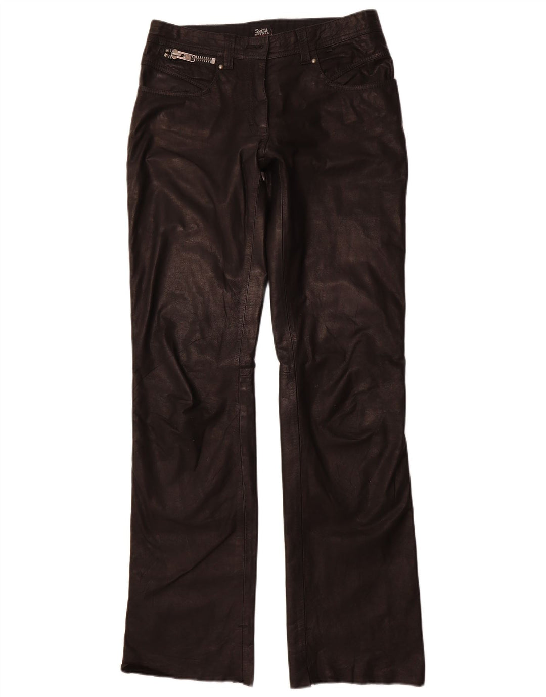 SPIRIT MOTORS Lige bukser til kvinder EU 38 Medium W32 L35 sort læder