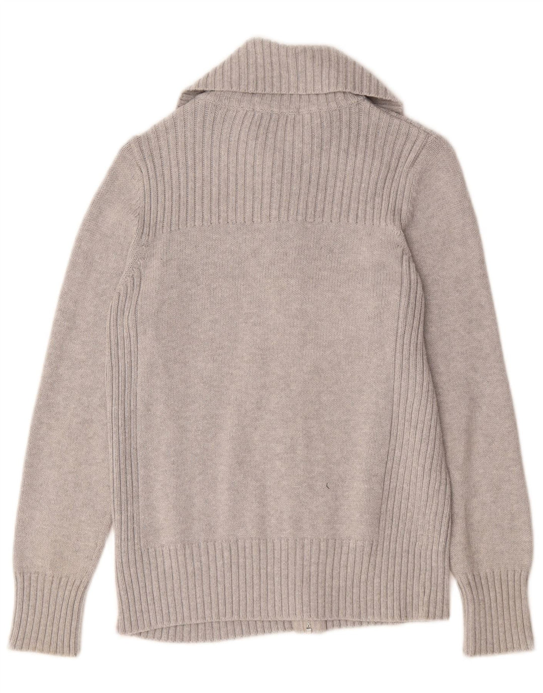 Marks & Spencer Dame Cardigan Sweater UK 14 Stor Grå Bomuld