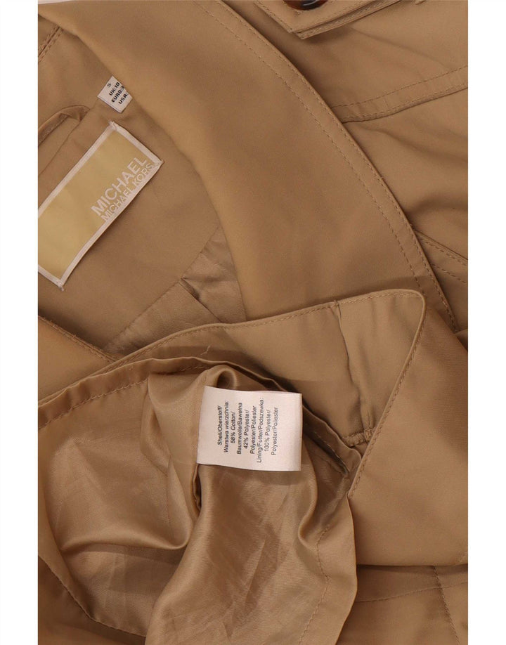 Michael Kors Dame Trench Coat UK 10 Lille Beige Bomuld