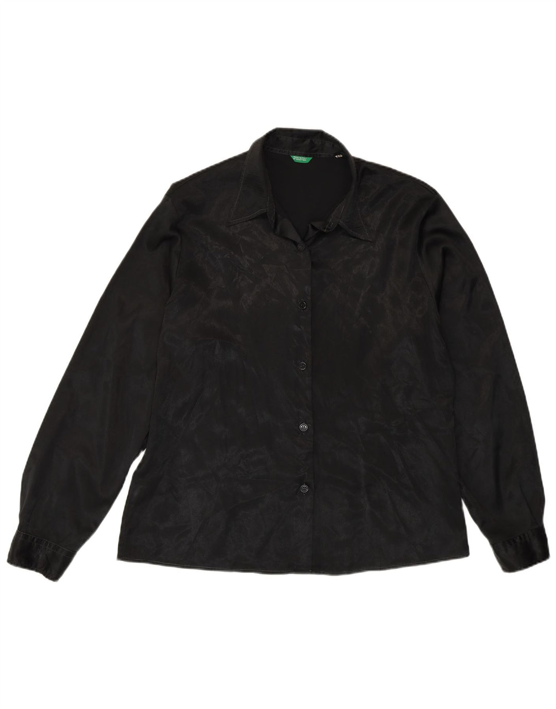 Benetton Dameskjorte IT 48 XL Sort Animal Print Polyester