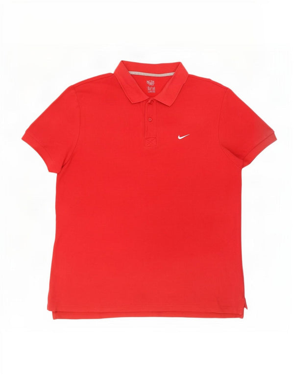 Nike herre poloshirt UK 46/48 XL rød bomuld