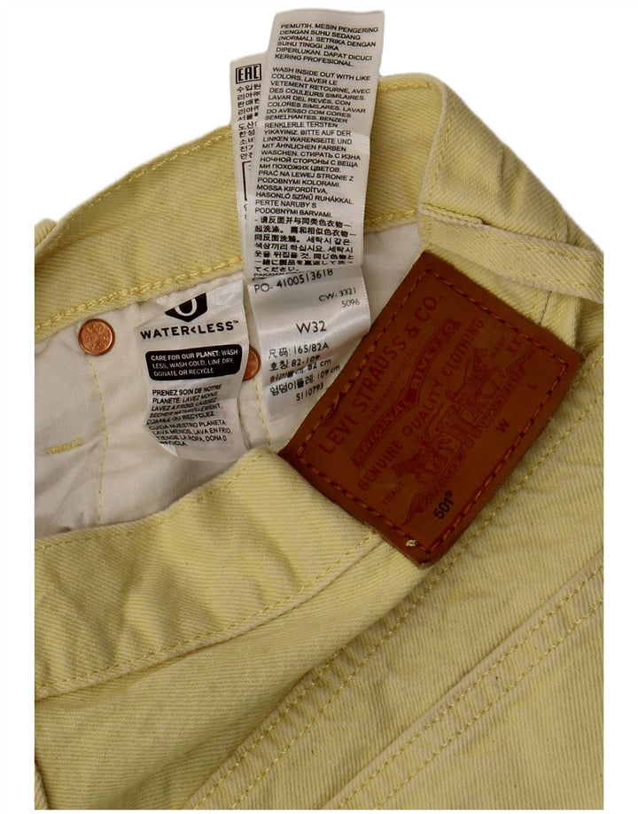 LEVI'S Womens 501 denimshorts W32 Stor gul bomuld
