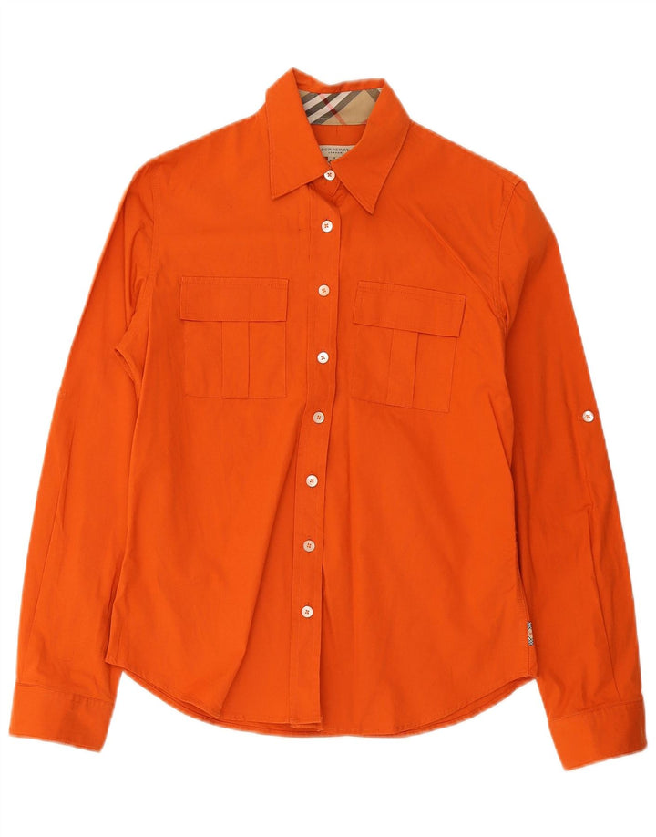 Burberry Dameskjorte UK 10 Lille Orange Bomuld