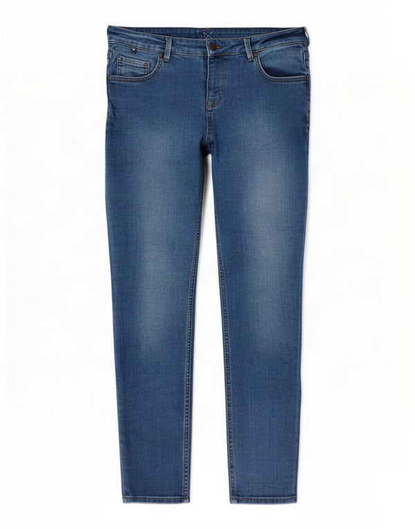 Besætningstøj Dame Slim Jeans UK 14 Large W34 L28 Blue Cotton