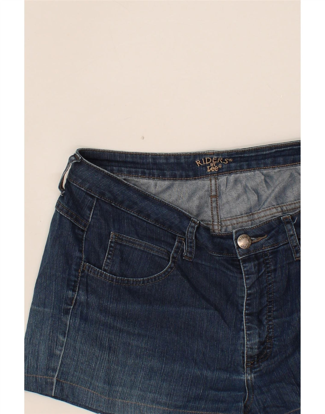LEE Womens Riders Denim Shorts W34 Large Blue Vintage Lee and Second-Hand Lee from Messina Hembry 