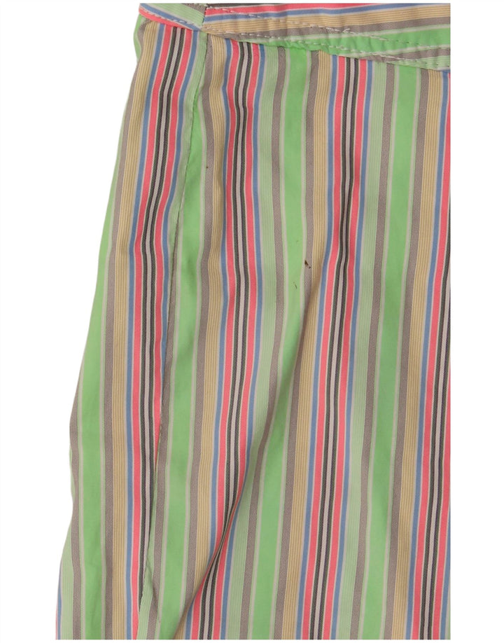 Sundek Badeshorts til mænd Stor grøn stribet polyester