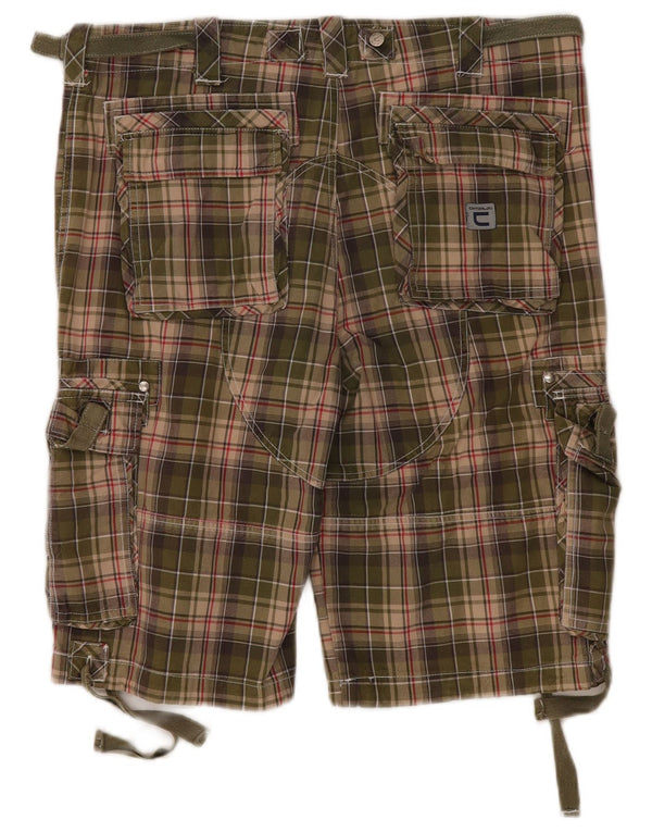 Catbalou Herre Cargo Shorts IT 50 Large W38 Khaki Ternet Bomuld