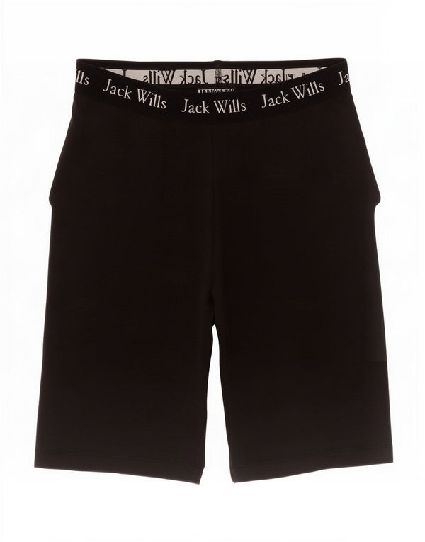 Jack Wills Graphic Sports Shorts til kvinder UK 8 Small Black Bomuld