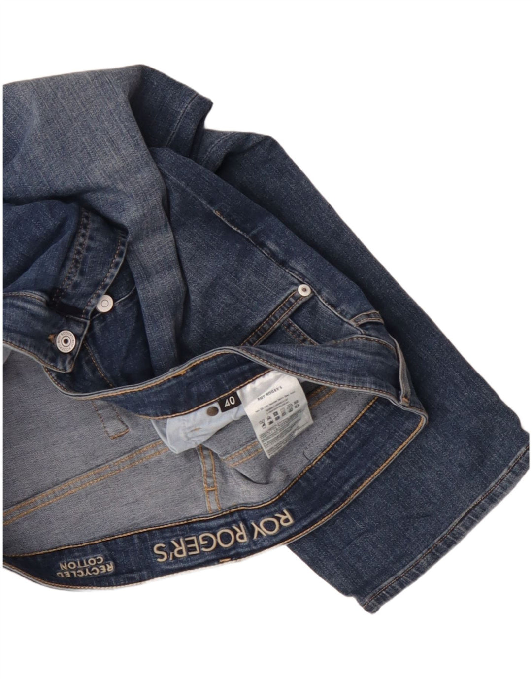 Roy Rogers Herre Tapered Cropped Jeans W40 L26 Blå Bomuld