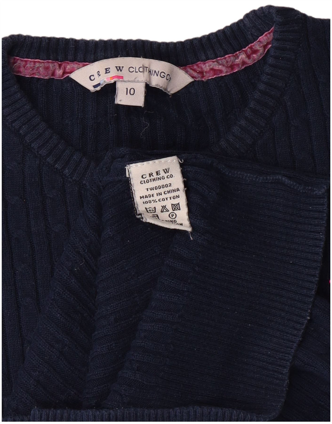 Besætningstøj Dame Boat Neck Jumper Sweater UK 10 Small Navy Blue Classic