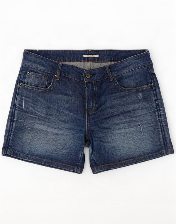 Massimo Dutti Dame denim Shorts EU 40 Medium W30 Blue Cotton